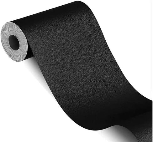 Strong Self-Adhesive Leather Repair Patch Tape Kit for Furniture, Car Seats, Sofa, Couch - 3x60 Inch Black Vinyl Repair, Easy Fix for Scratches & Tears in Kuwait