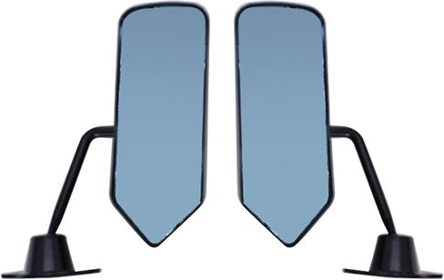 1 Pair of Universal Racing Left Right Side Rearview Wing Mirrors with Blue Glass F1 Style in Kuwait