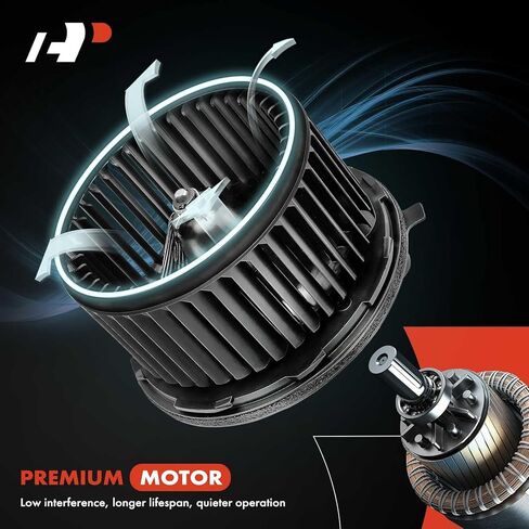 A-Premium Rear HVAC Heater Blower Motor Compatible with Nissan Pathfinder 2013-2020, Pathfinder 2022-2024 & INFINITI QX60 2014-2020, JX35 2013, 2 Pins, with Fan Cage, Replace# 273753KA0A in Kuwait