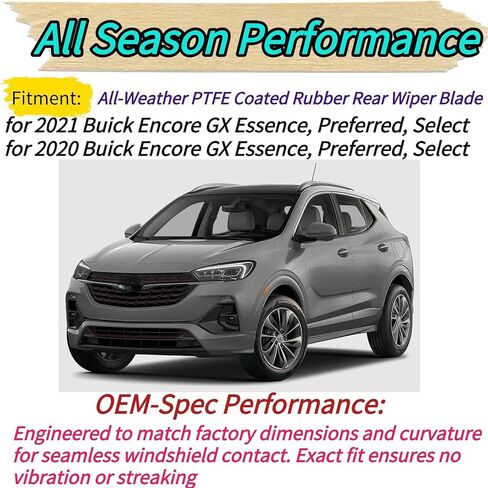 Rear Wiper Blade for Buick Encore GX 2020 2021 | Exact Fit Essence Preferred Select Models | OEM Replacement Rear Back Windshield Wiper Blade in Saudi Arabia