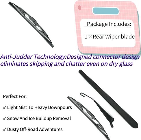Rear Wiper Blade for Buick Encore GX 2020 2021 | Exact Fit Essence Preferred Select Models | OEM Replacement Rear Back Windshield Wiper Blade in Saudi Arabia