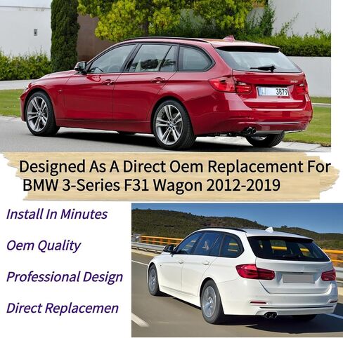 Rear Wiper Blade & Arm Replacement for BMW 3-Series F31 Wagon 328d xDrive 328i 330i Base 2012-2019 2018 2017 2016 2015 2014 2013 - All-Season Rear Back Windshield Wiper Blade Set in Saudi Arabia