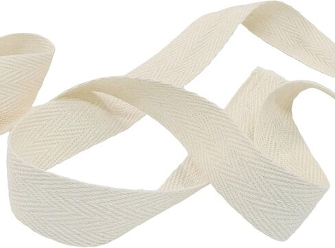 54.7Yards 3/4Inch Soft Cotton Twill Tape, Natural Herringbone Binding Ribbon Webbing, Beige Bias Binding Tape for DIY Crafts Sewing/Knit in Saudi Arabia