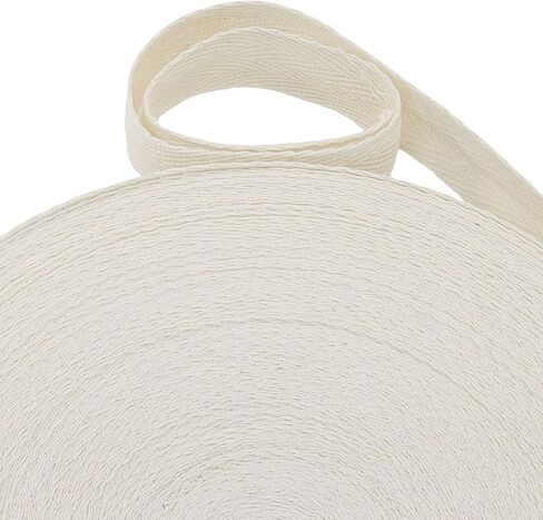 54.7Yards 3/4Inch Soft Cotton Twill Tape, Natural Herringbone Binding Ribbon Webbing, Beige Bias Binding Tape for DIY Crafts Sewing/Knit in Saudi Arabia