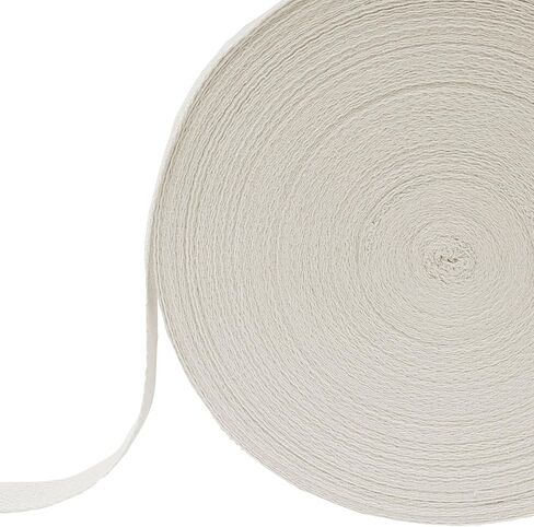 54.7Yards 3/4Inch Soft Cotton Twill Tape, Natural Herringbone Binding Ribbon Webbing, Beige Bias Binding Tape for DIY Crafts Sewing/Knit in Saudi Arabia