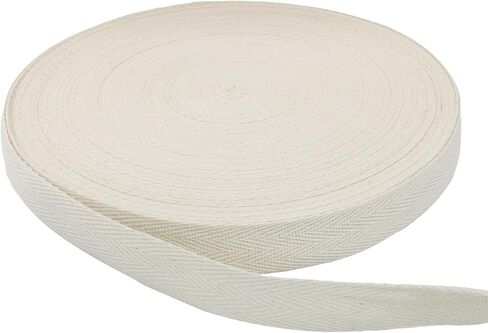 54.7Yards 3/4Inch Soft Cotton Twill Tape, Natural Herringbone Binding Ribbon Webbing, Beige Bias Binding Tape for DIY Crafts Sewing/Knit in Saudi Arabia