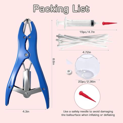 20pcs DIY Squishy Stress Ball Making Kit – Blank Skins with Air Pump & Expander Tool, Make Your Own Transparent Fidget Pressure Balls for Adults in Saudi Arabia