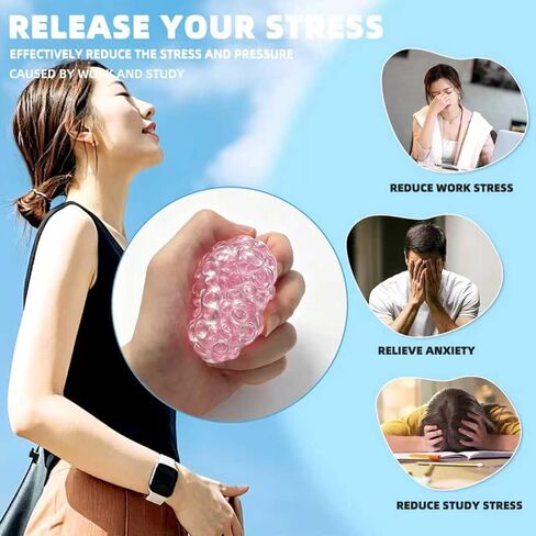 20pcs DIY Squishy Stress Ball Making Kit – Blank Skins with Air Pump & Expander Tool, Make Your Own Transparent Fidget Pressure Balls for Adults in Saudi Arabia