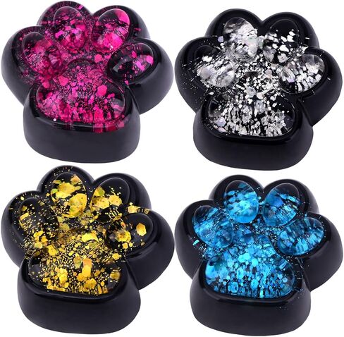 Taba Squishy Toy (4 Pack), Squishies Squeeze Fidget Toys, Party Favors for Kids 8-12, Cute Soft Sticky Sensory Toy, Gifts for Girls 4-8, Autism Stress Relief Toys (Black Paw) in Saudi Arabia