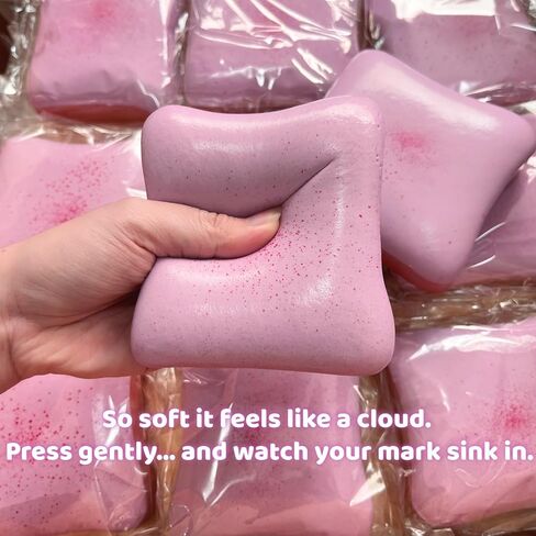 4 Inch Sticky Bread Squishy Toys, Super Soft Thick Toast Slow Rising Squishy, Realistic Toast-Shaped Squeeze Toys, Big Food Squishies for Adults Stress Relief (Purple) in Saudi Arabia