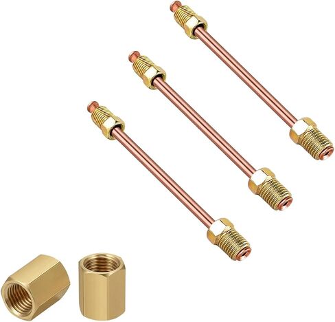 3PCS 3/16" Brake Line Kit with Fittings, 6" Long Car Brake Line Replacement with Inverted Double Flares & 2 Unions, Flexible Brakes Lines Repair Kit for Cars Trucks SUVs in Saudi Arabia