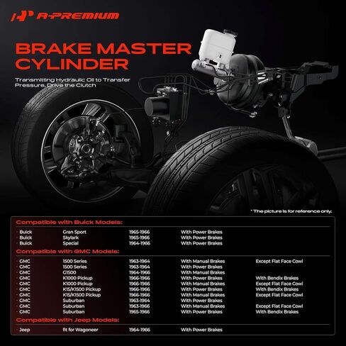 A-Premium Brake Master Cylinder Compatible with Buick, GMC, Jeep, Oldsmobile and Pontiac Vehicles - For Suburban, Cutlass, Bonneville, Grand Prix, LeMans, Gran Sport, K15/K1500 Pickup and more model in Kuwait