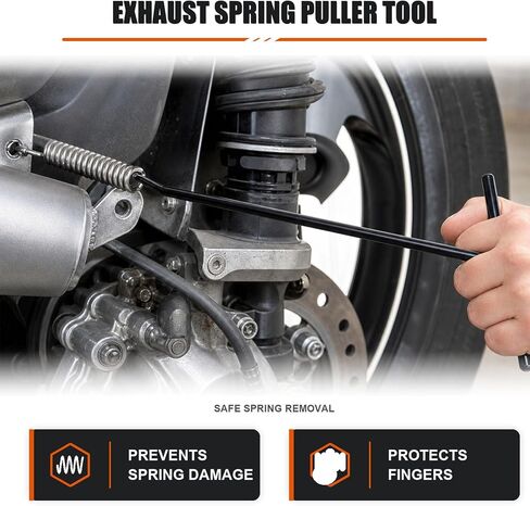 10 In/25 cm Exhaust Spring Puller Tool, Motorcycle Exhaust Spring Hook T Handle Spring Puller Removal Tool for Motorcycle Muffler Snowmobile ATV in Kuwait