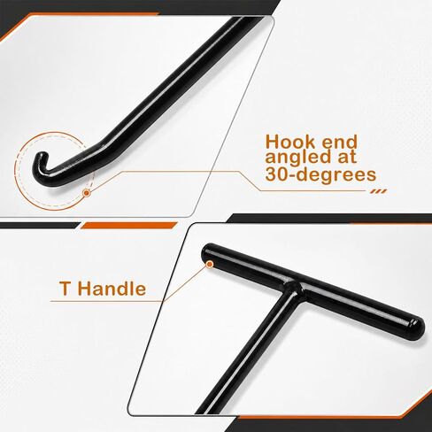 10 In/25 cm Exhaust Spring Puller Tool, Motorcycle Exhaust Spring Hook T Handle Spring Puller Removal Tool for Motorcycle Muffler Snowmobile ATV in Kuwait