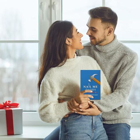 JUESMOS Funny Fathers Day Card for Husband Boyfriend Fiance Him Naughty Father’s Day Greeting Card from Wife Girlfriend Spouse Drill Me Daddy Hard Romantic Husband Gifts Cards with Envelope in Kuwait
