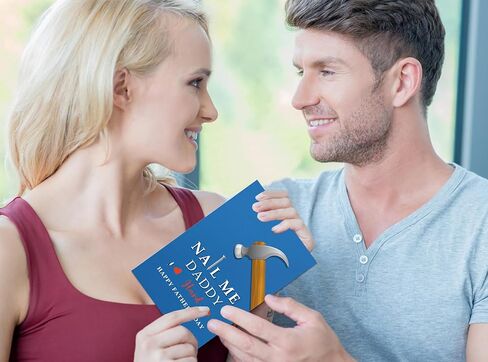 JUESMOS Funny Fathers Day Card for Husband Boyfriend Fiance Him Naughty Father’s Day Greeting Card from Wife Girlfriend Spouse Drill Me Daddy Hard Romantic Husband Gifts Cards with Envelope in Kuwait