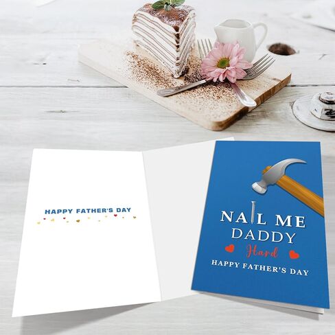 JUESMOS Funny Fathers Day Card for Husband Boyfriend Fiance Him Naughty Father’s Day Greeting Card from Wife Girlfriend Spouse Drill Me Daddy Hard Romantic Husband Gifts Cards with Envelope in Kuwait