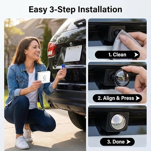 Car Camera Lens Protector, 22.6mm HD Clear Glass Cover with Hydrophobic Coating, Anti-Scratch for Vehicle Backup Camera and Safety System (2-Pack) in Saudi Arabia