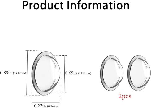 Car Camera Lens Protector, 22.6mm HD Clear Glass Cover with Hydrophobic Coating, Anti-Scratch for Vehicle Backup Camera and Safety System (2-Pack) in Saudi Arabia