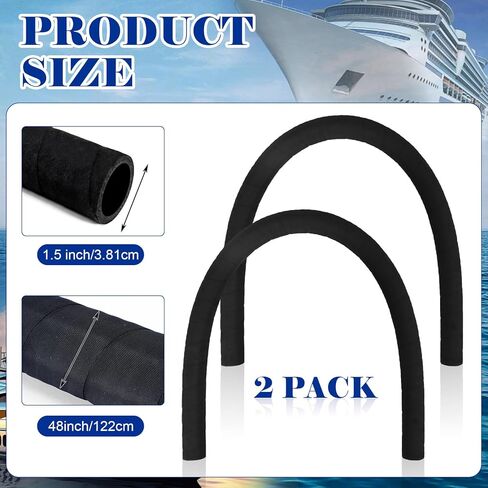 2 Pack Marine Fuel Fill & Exhaust Hose, 1.5" ID 48" Length PVC Flexible Hose, Heavy Duty for Boat Fuel Filler Neck & Exhaust System for Marine Applications in Saudi Arabia