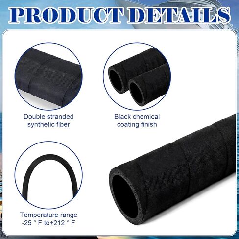 2 Pack Marine Fuel Fill & Exhaust Hose, 1.5" ID 48" Length PVC Flexible Hose, Heavy Duty for Boat Fuel Filler Neck & Exhaust System for Marine Applications in Saudi Arabia