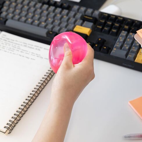 Squishy Stress Cube for Adults, Slow Rising Sensory Fidget Cube for Anxiety Relief, High Density Gel Squeeze Cube (Pink) in Kuwait