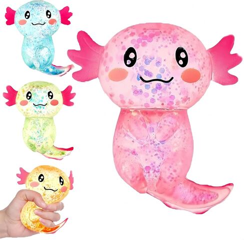 Axolotls Sensory Fidget Toy Sensory Squeeze Toy for Stress Relief, Soft Squeeze Decompression Dough for Adults Classroom Prizes & Party Favors (Pink) in Kuwait