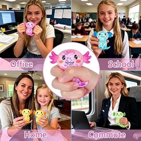 Axolotls Sensory Fidget Toy Sensory Squeeze Toy for Stress Relief, Soft Squeeze Decompression Dough for Adults Classroom Prizes & Party Favors (Pink) in Kuwait