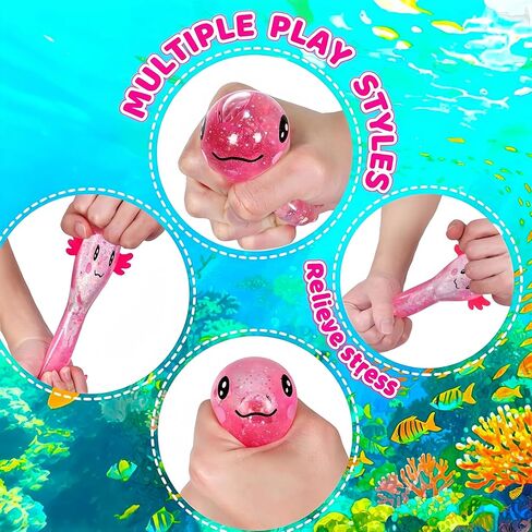 Axolotls Sensory Fidget Toy Sensory Squeeze Toy for Stress Relief, Soft Squeeze Decompression Dough for Adults Classroom Prizes & Party Favors (Pink) in Kuwait