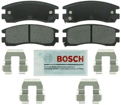 BOSCH BE814H Blue Ceramic Disc Brake Pad Set With Hardware - Compatible With Select Buick LaCrosse, Rendezvous; Chevrolet Impala, Monte Carlo, Venture; Oldsmobile; Pontiac Aztec, Montana + More; REAR in Kuwait