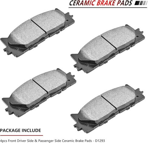 JLEO Front Rear Ceramic Brake Pads for 2007-2017 Toyota Camry/for 2008-2018 Avalon,Driver and Passenger Side for 2013-2017 Lexus ES300h / for 2007-2017 ES350 D1293 D1212 (8pcs) in Kuwait