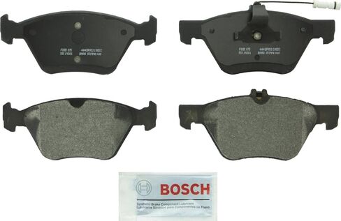 مجموعة وسادات الفرامل القرصية شبه المعدنية QuietCast Premium من BOSCH BP853 - متوافقة مع مجموعة مختارة من Chrysler Crossfire؛ مرسيدس بنز E300، E320، E350، E430، SLK320؛ أمام in Kuwait