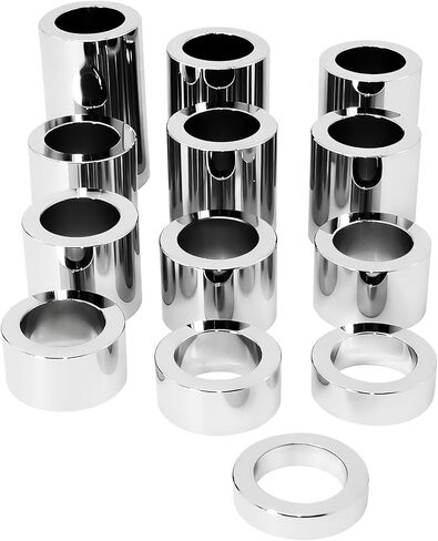 13 Pcs, 3/4" ID 1-1/8" OD Universal Wheel Axle Spacer Kit for Harley Touring Dyna Custom Bobbers Softail Sportster V-Rod Electra Glide Sportster 883 1200 Models in Saudi Arabia