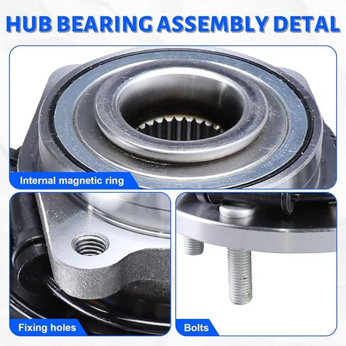 2 x 513273 Front Wheel Bearing Hub Assembly with 5 Lug ABS Compatible with VW Routan 2009-2014, Fit for Chrysler Town & Country 2008-2016, Fit for Ram C/V 2012-2015 in Kuwait