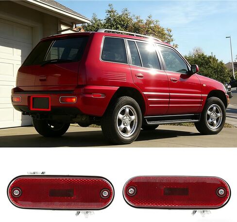 2PCS LED Rear Side Marker Light for 1996 1997 1998 1999 2000 Toyota RAV4 Red Lens Bumper Reflector Corner Turn Signal Lamp Replace OEM 8175042010 8176042010 in Saudi Arabia