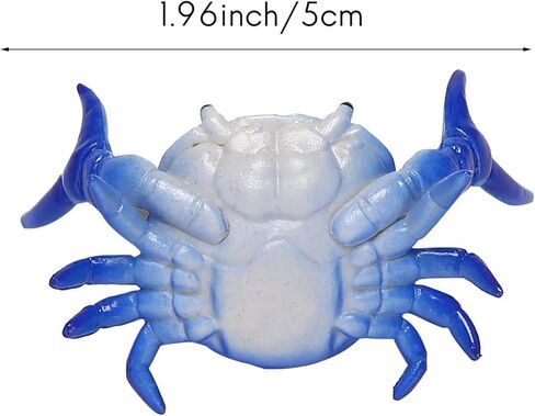 2Pcs Dark Blue Creative Crab Pen Holder Weightlifting Crabs Pen Stand Storage Rack, Office Desktop Decoration, Pencil Holders Desk Supplies Holders and Dispensers, Desk Accessories and Workspace in Saudi Arabia