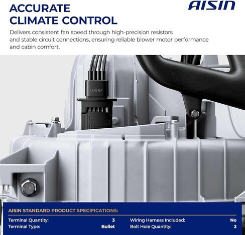 AISIN AFTERMARKET BMRMB-00193 مقاوم محرك منفاخ HVAC - متوافق مع Mercedes-Benz E280 2007، E300 1995-1999، E320 1994-2003، E420 1994-1995 1997-1999، E430 1998-2002، E500 1994 1997 2002 in Kuwait