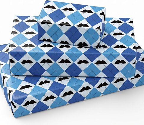 WAPLIGHAL Funny Father’s Day Wrapping Paper for Men Humorous Navy Blue Gift Wrap for Dad Grandpa Father’s Day Birthday Gifts 4 Sheets 28" x 40" in Saudi Arabia