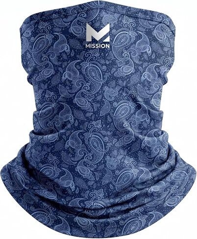 MISSION Cooling Full Neck Gaiter, Yellow - Lightweight & Durable - Cools Up to 2 Hours - UPF 50 Sun Protection - Machine Washable in Saudi Arabia