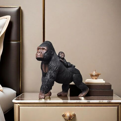 Gorilla Orangutan Statue Sculpture Frgurine Gifts for Gorilla Lover Office Home Living Room Decor Desk Accessories Decoration in Kuwait