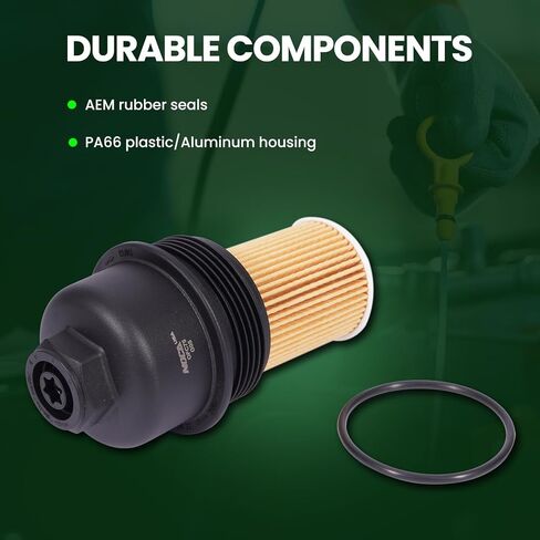 MOCA MO375 Oil Filter Cap Fit 2014-2020 for BMW i8 1.5L, 2016-2019 & 2023 X1 2.0L, 2017-2024 for Mini Cooper Countryman 1.5L, 2014-2019 Cooper 1.5L 2.0L in Kuwait
