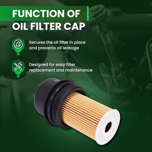 MOCA MO375 Oil Filter Cap Fit 2014-2020 for BMW i8 1.5L, 2016-2019 & 2023 X1 2.0L, 2017-2024 for Mini Cooper Countryman 1.5L, 2014-2019 Cooper 1.5L 2.0L in Kuwait