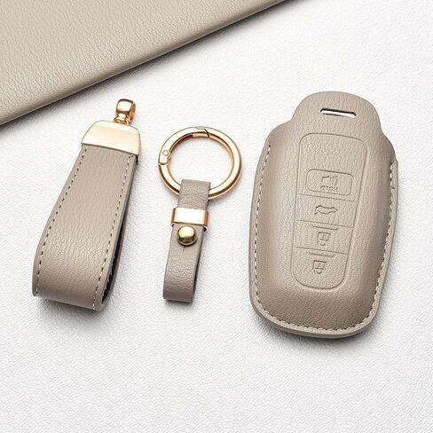Leather Car Key Fob Cover for Toyota Prius, Camry,Corolla, CHR, RAV4, Land Cruiser,Highlander, Avalon, GT86, 2017-2026 2-4 Buttons with Car Key Case Cover Protector in Saudi Arabia