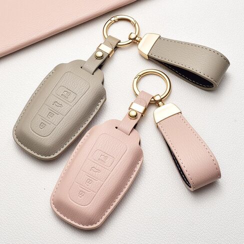 Leather Car Key Fob Cover for Toyota Prius, Camry,Corolla, CHR, RAV4, Land Cruiser,Highlander, Avalon, GT86, 2017-2026 2-4 Buttons with Car Key Case Cover Protector in Saudi Arabia