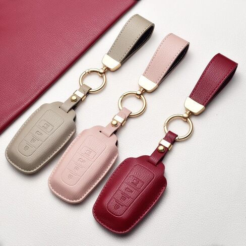 Leather Car Key Fob Cover for Toyota Prius, Camry,Corolla, CHR, RAV4, Land Cruiser,Highlander, Avalon, GT86, 2017-2026 2-4 Buttons with Car Key Case Cover Protector in Saudi Arabia