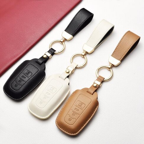 Leather Car Key Fob Cover for Toyota Prius, Camry,Corolla, CHR, RAV4, Land Cruiser,Highlander, Avalon, GT86, 2017-2026 2-4 Buttons with Car Key Case Cover Protector in Saudi Arabia
