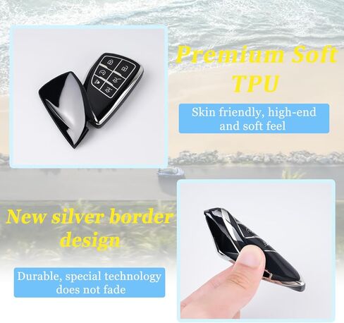 WJS Key Fob Cover, Car Key Case Shell Protector Compatible with 2021-2026 Chevy Tahoe Suburban Equinox Traverse Terrain GMC Yukon Denali Silverado Buick Envision (Black) in Saudi Arabia