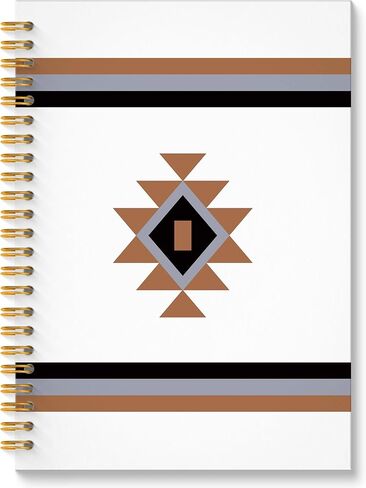 Boho Western Spiral Notebook, Vintage Country Southwestern Aztec Tribal Journal, Cowgirl Cowboy Gifts Journal Notebook, Western Gifts for Women Men, 5.5x8.3 Inch White in Saudi Arabia