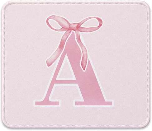 QIYUHOY Coquette Trendy Initial L Pink Bow Mouse Pad,Personalized Pink Desk Mat Teen Girl Gifts,Monogrammed Gifts for Women,Pink Mouse pad for Desk Home Office Gaming Working,9.5x7.9 inches in Saudi Arabia