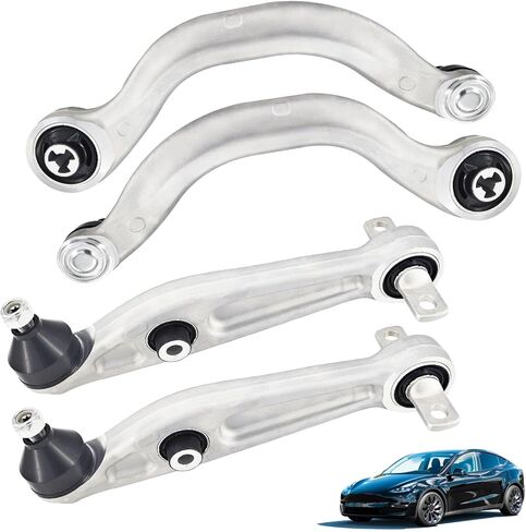 4PCS Front Left & Right Lower Control Arms Kit, Complete Set Compatible with Tesla Model Y 2019-2024 Replace# 1188341-00-C 1044354-00-A 1044359-00-A in Kuwait